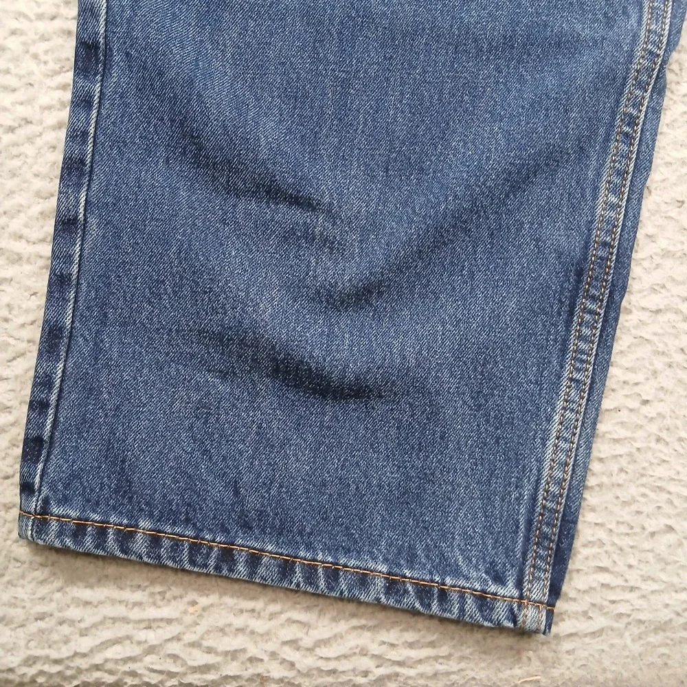 Levi's 550 Relaxed Fit Tapered Leg Jeans‎ Mens 50x32 Dark Wash Blue Denim EUC